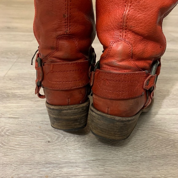 Frye Carson Harness Distressed Boots - Picture 9 of 11